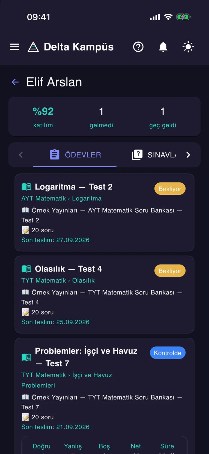 Veliyi aramadan bilgilendirin